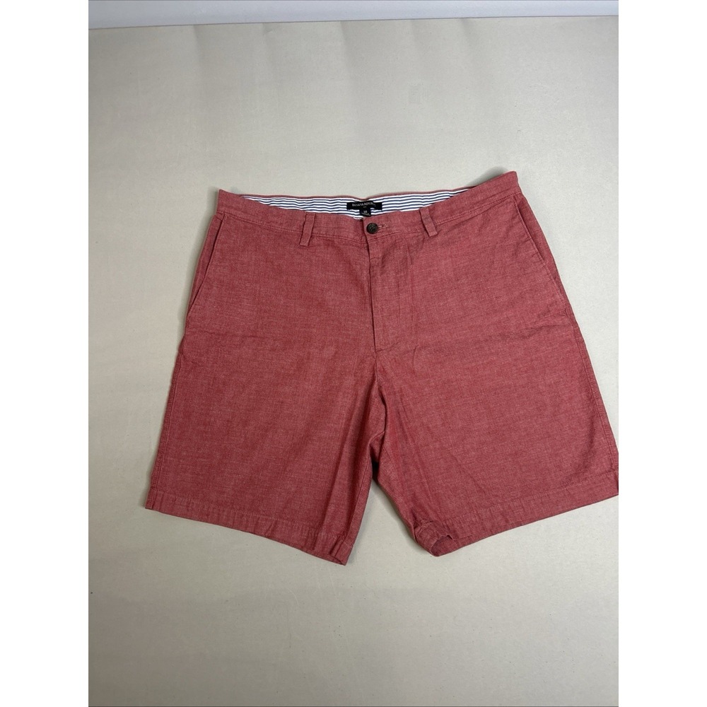 Banana Republic 38" Red Chambray Flat Front Chino Shorts